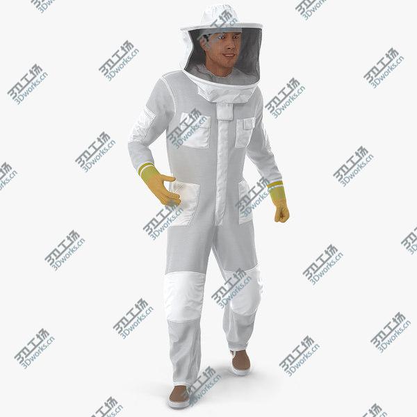 images/goods_img/20210312/3D model Man wearing Beekeeping Suit Rigged/1.jpg
